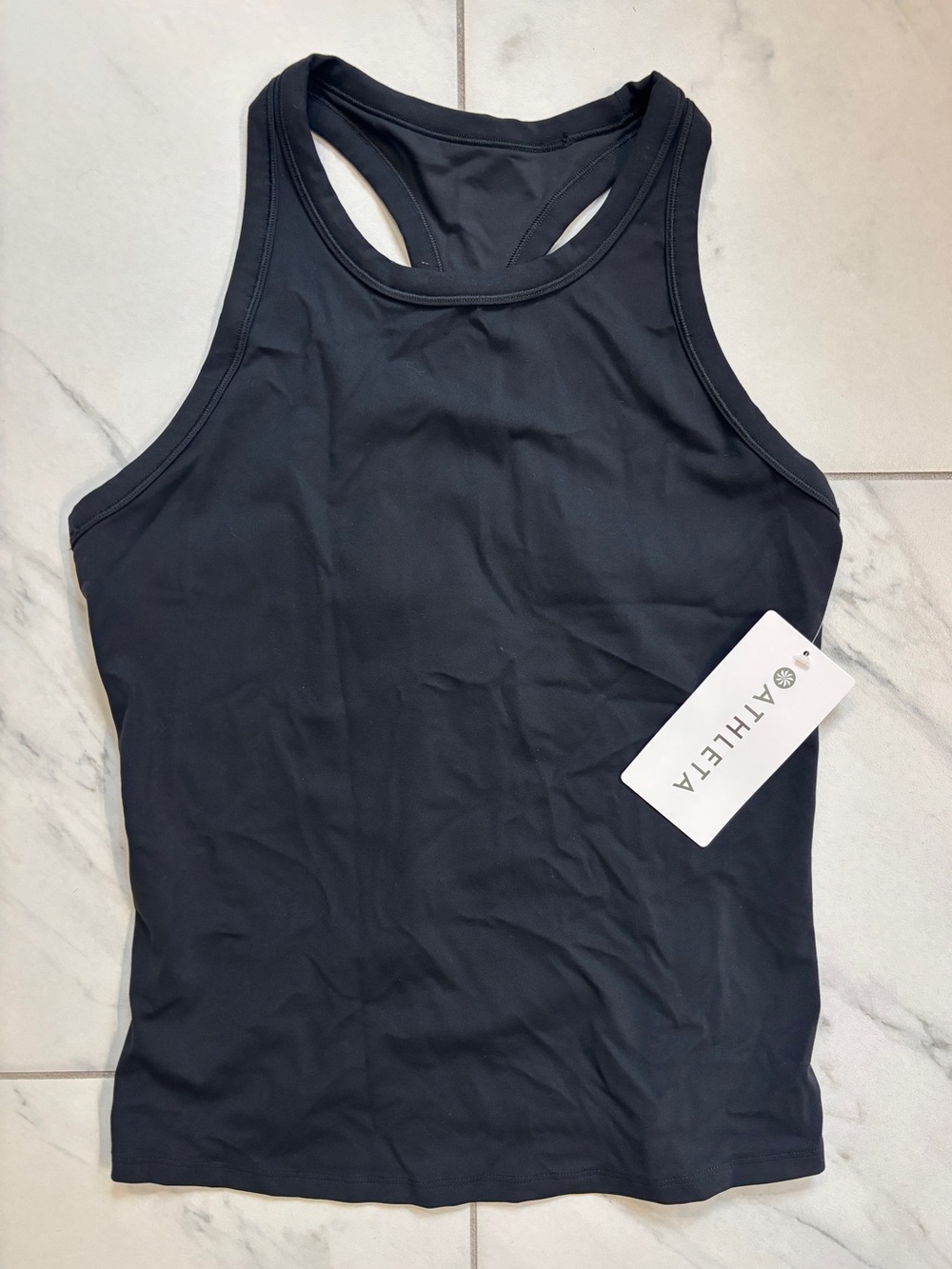 NWT Athleta Transcend Racerback Tank Top - black - M
